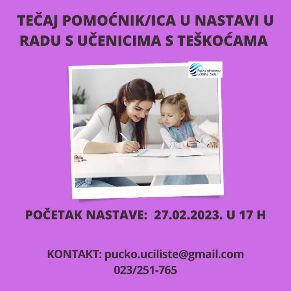 POČETAK NASTAVE 27.02.2023. U 17 H